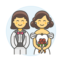 Lesbian Wedding 1 Illustration from UX Colors Set