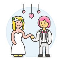 Lesbian Wedding 3 Illustration from UX Colors Set