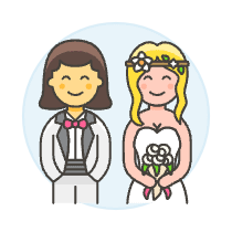 Lesbian Wedding 3 Illustration from UX Colors Set
