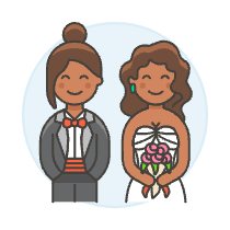 Lesbian Wedding 5 Illustration from UX Colors Set