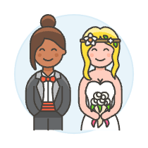 Lesbian Wedding 6 Illustration from UX Colors Set