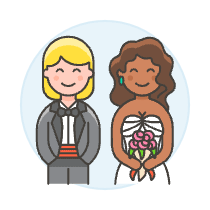 Lesbian Wedding 8 Illustration from UX Colors Set