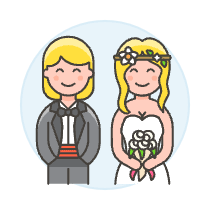 Lesbian Wedding 9 Illustration from UX Colors Set
