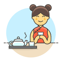 Chinese Tea Time 2 Illustration from UX Colors Set