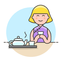 Chinese Tea Time 5 Illustration from UX Colors Set