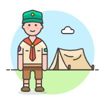 Scout Camp 1 Illustration from UX Colors Set