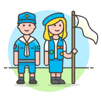 Scout Patron Group 12 Illustration from UX Colors Set