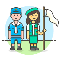 Scout Patron Group 18 Illustration from UX Colors Set