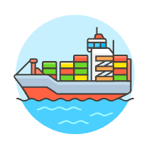 Cargo Ship 3 Illustration from UX Colors Set