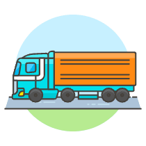 Container Truck 3 Illustration from UX Colors Set