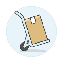 Boxes Cart 3 Illustration from UX Colors Set