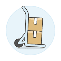 Boxes Cart 4 Illustration from UX Colors Set