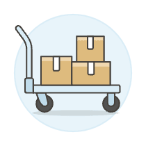 Boxes Cart 5 Illustration from UX Colors Set