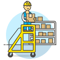 Package Worker 3 Illustration from UX Colors Set