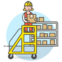 Package Worker 4 Illustration from UX Colors Set