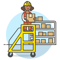 Package Worker 5 Illustration from UX Colors Set