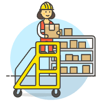 Package Worker 6 Illustration from UX Colors Set