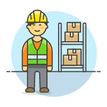 Warehouse Worker 1 5 Illustration from UX Colors Set