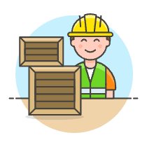 Warehouse Worker 2 1 Illustration from UX Colors Set