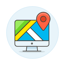 Desktop Location Illustration from UX Colors Set