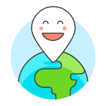 Happy Gps Illustration from UX Colors Set