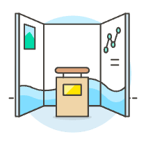 Booth Backdrop Illustration from UX Colors Set