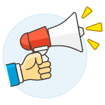 Megaphone Hand 2 Illustration from UX Colors Set