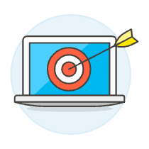 Ad Target Laptop Illustration from UX Colors Set