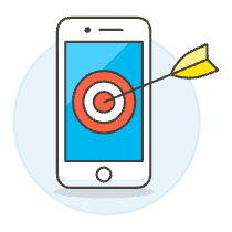 Ad Target Phone Illustration from UX Colors Set