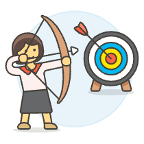 Aiming Target 5 Illustration from UX Colors Set