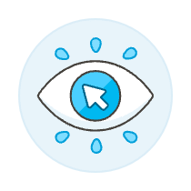 Click Revenue Eye Illustration from UX Colors Set