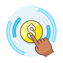 Click Revenue Hand 2 Illustration from UX Colors Set