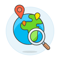 SEO Globe Search Illustration from UX Colors Set