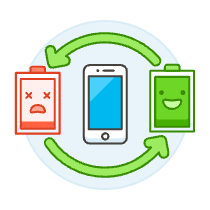 Battery Cycle Illustration from UX Colors Set