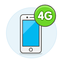 4 G Signal Illustration from UX Colors Set