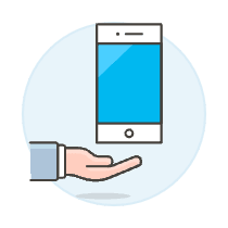 Hand Phone 1 Illustration from UX Colors Set