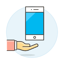 Hand Phone 2 Illustration from UX Colors Set
