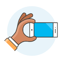 Landscape Phone 1 3 Illustration from UX Colors Set