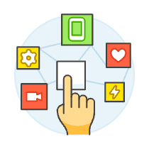 Phone App 2 2 Illustration from UX Colors Set