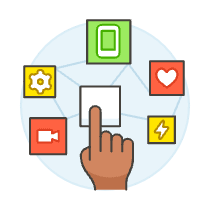 Phone App 2 3 Illustration from UX Colors Set