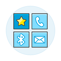 Phone Apps 1 Illustration from UX Colors Set