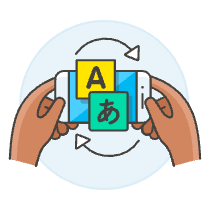 Translator App 3 Illustration from UX Colors Set
