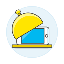 Tray Phone Illustration from UX Colors Set