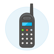 Old Mobile Phone Illustration from UX Colors Set
