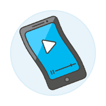Flexible Phone Illustration from UX Colors Set