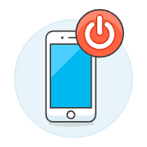 Phone Power Button Illustration from UX Colors Set
