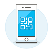 Phone Qr Code Illustration from UX Colors Set