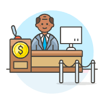 Bank Service 3 Illustration from UX Colors Set