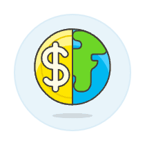 Dollar World Illustration from UX Colors Set
