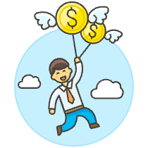 Money Fly 2 Illustration from UX Colors Set